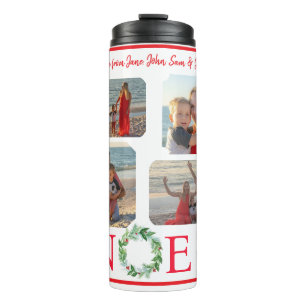 Bouteilles Isothermes PHOTO Aquarelle Noël Vacances Wreath NOEL