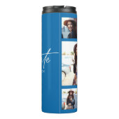 Bouteilles Isothermes Photo bleu script graduation moderne élégant (Dos)