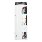 Bouteilles Isothermes Photo bleu script graduation moderne élégant (Dos)