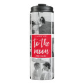 Bouteilles Isothermes Photo Collage Couple Moderne & Citation De La Lune (Devant)