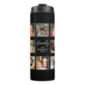 Bouteilles Isothermes Photo Collage Family Script noir et blanc (Devant)