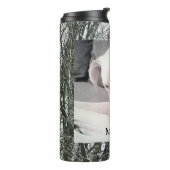 Bouteilles Isothermes Photo de mignonne White Lazy Dog Winter Snow Day T (Tourné sur la gauche)