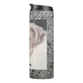 Bouteilles Isothermes Photo de mignonne White Lazy Dog Winter Snow Day T (Tourné sur la droite)
