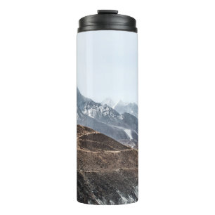 BOUTEILLES ISOTHERMES PHOTO PAYSAGE DES MONTAGNES SOUS NUAGES BLANCS