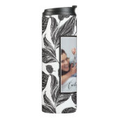 Bouteilles Isothermes Photo personnalisée en noir moderne (Tourné sur la gauche)