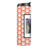 Bouteilles Isothermes Photo pour animaux customisés et Empreinte de patt (Tourné sur la gauche)