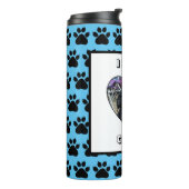 Bouteilles Isothermes Photo pour animaux customisés et Empreinte de patt (Tourné sur la gauche)