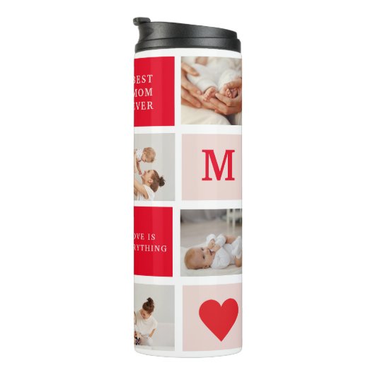 Bouteilles Isothermes Photo Rouge et rose Meilleure mère Ever Venin (Tourné sur la droite)