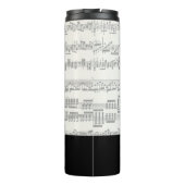 Bouteilles Isothermes Piano vintage avec Partition Monogramme Noir (Dos)