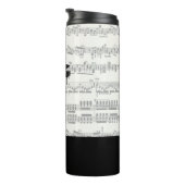 Bouteilles Isothermes Piano vintage avec Partition Monogramme Noir (Tourné sur la droite)