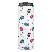 Bouteilles Isothermes Pickleball amusant Sport Paddle rayé Dink Bleu (Dos)