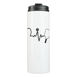 Bouteilles Isothermes Pickleball Heartbeat - Pickleball Player Cadeau