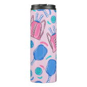 Bouteilles Isothermes Pickleball Paddle et Balls Rose (Dos)