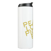 Bouteilles Isothermes Pickleball Paix et amour Jaune (Tourné sur la gauche)