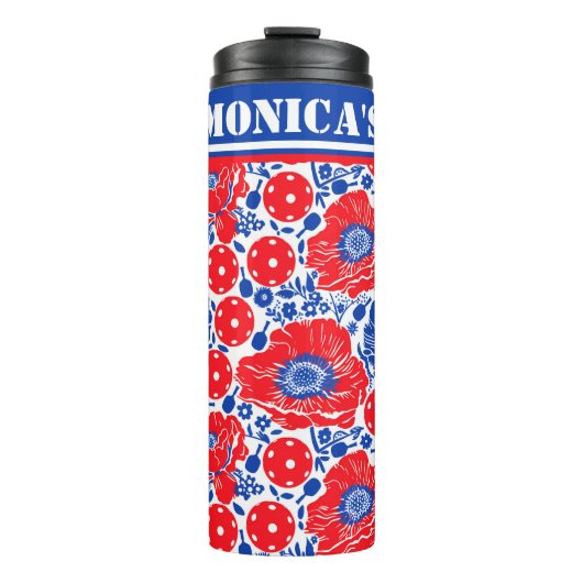 Bouteilles Isothermes Pickleball Sipper, texte personnalisé (Devant)