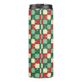 Bouteilles Isothermes Pièce de puzzle rouge rouge de Noël Motif (Dos)