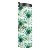 Bouteilles Isothermes Pierre de gemme monogramme de paon (Tourné sur la droite)