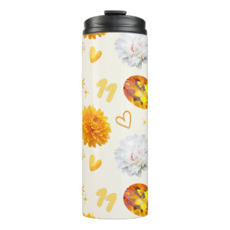 Bouteilles Isothermes Pierre et Fleur de Naissance de Novembre | Citrine