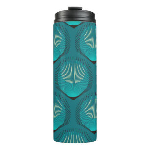 Bouteilles Isothermes Pierres Peacock Stylisées Carrelage bleu