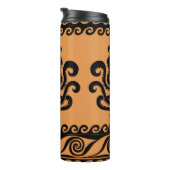 Bouteilles Isothermes Pieuvre grecque ancienne, motif à vagues (Tourné sur la droite)