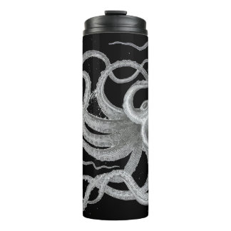 Bouteilles Isothermes Pieuvre vapeur marine dessin Vintage kraken