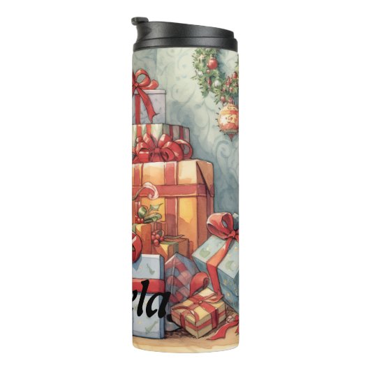 Bouteilles Isothermes Pile de Noël présente (Tourné sur la droite)