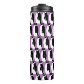 Bouteilles Isothermes Pingouin Motif violet noir blanc (Devant)