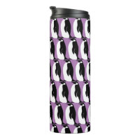 Pingouin Motif violet noir blanc