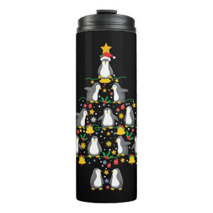 Bouteilles Isothermes Pingouin Noël Arbre Penguin Lumières de Noël