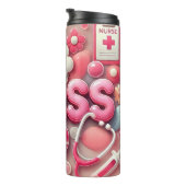 Bouteilles Isothermes Pink 3D Nurse Medical Collage (Tourné sur la droite)