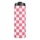 Bouteilles Isothermes Pink and White Checkered Pattern  (Devant)