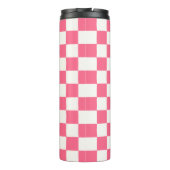 Bouteilles Isothermes Pink and White Checkered Pattern  (Dos)