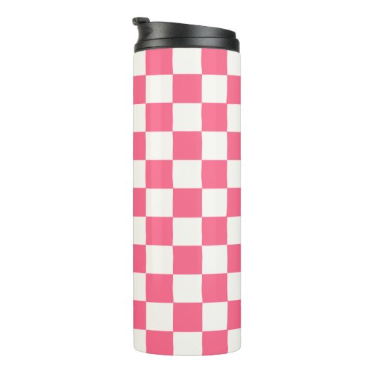 Bouteilles Isothermes Pink and White Checkered Pattern  (Tourné sur la droite)