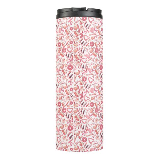 Bouteilles Isothermes Pink Beauty & Makeup Seamless Pattern Girly  (Dos)