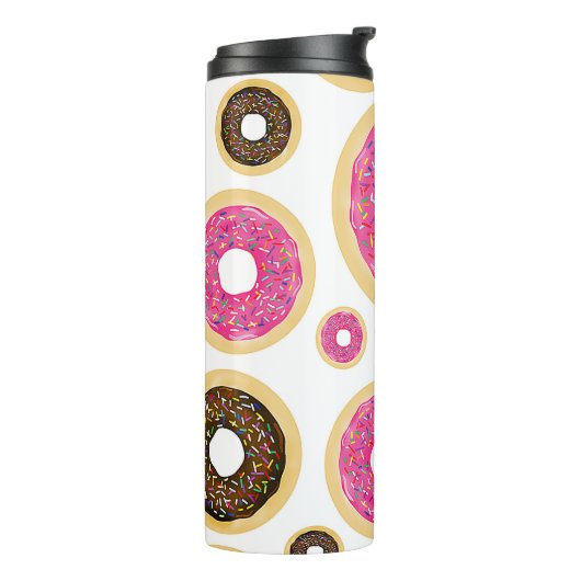 Bouteilles Isothermes Pink & Brown Sprinkt Donuts Moderne Amusant mignon (Tourné sur la gauche)