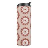 Bouteilles Isothermes Pink Burgundy Floral Mandala Pattern Monogram (Tourné sur la gauche)