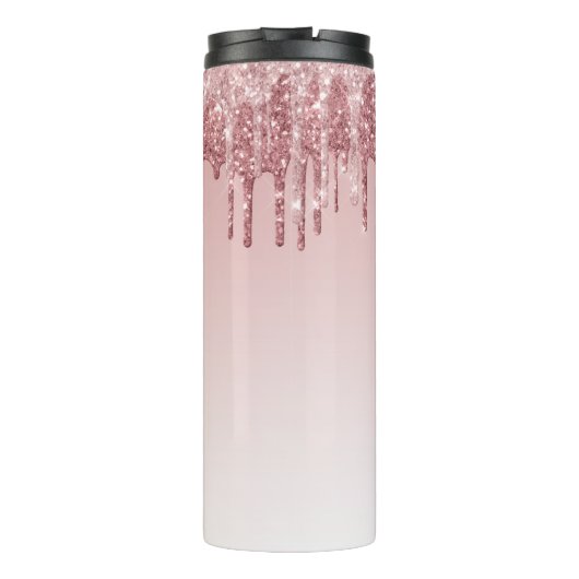 Bouteilles Isothermes Pink Faux Parties scintillant Sparkle Ombre Monogr (Dos)