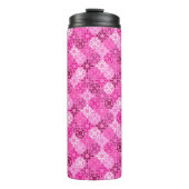 Bouteilles Isothermes Pink Filigree Diamond Pattern  (Devant)