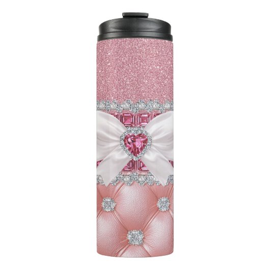 Bouteilles Isothermes Pink Glitter Bling (Devant)