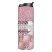Bouteilles Isothermes Pink Glitter Bling (Tourné sur la gauche)