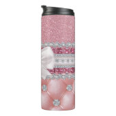 Bouteilles Isothermes Pink Glitter Bling (Tourné sur la droite)