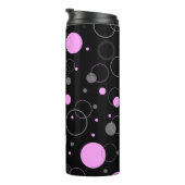 Bouteilles Isothermes Pink Grey abstrait sans couture motif avec cercles (Tourné sur la droite)