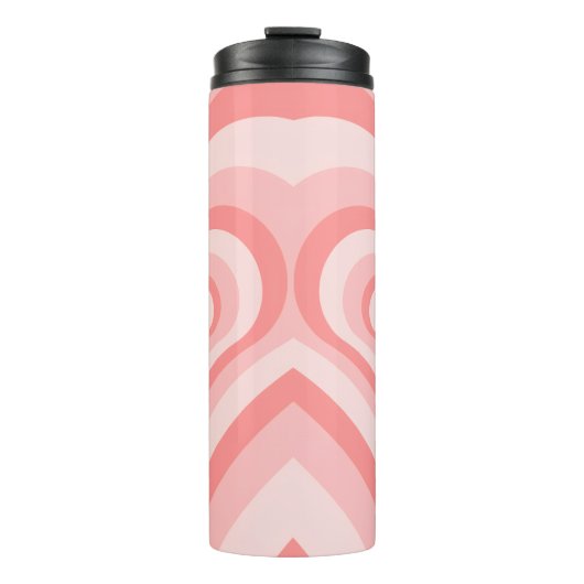Bouteilles Isothermes Pink Heart Gradient Pattern – Cute Girly Love (Devant)