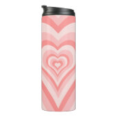 Bouteilles Isothermes Pink Heart Gradient Pattern – Cute Girly Love (Tourné sur la droite)