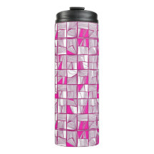 Pink & Magenta Geometric Block Pattern 