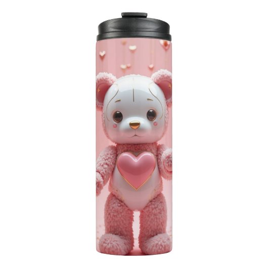 Bouteilles Isothermes Pink Plush Robot Teddy Bear Tumbler (Devant)