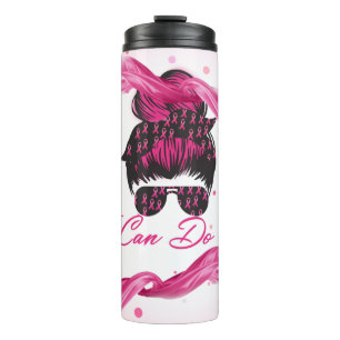 Bouteilles Isothermes Pink Ribbon Messy Bun Je Peux Le Faire