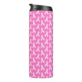 Bouteilles Isothermes Pink Ribbon Pattern – Breast Cancer Awareness (Tourné sur la droite)