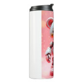 Bouteilles Isothermes Pink Robot Teddy Bear Valentine's Tumbler (Tourné sur la gauche)