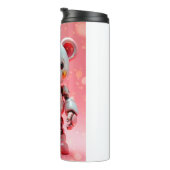 Bouteilles Isothermes Pink Robot Teddy Bear Valentine's Tumbler (Tourné sur la droite)